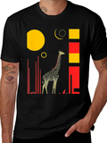 Abstract Giraffe Graphic Tee