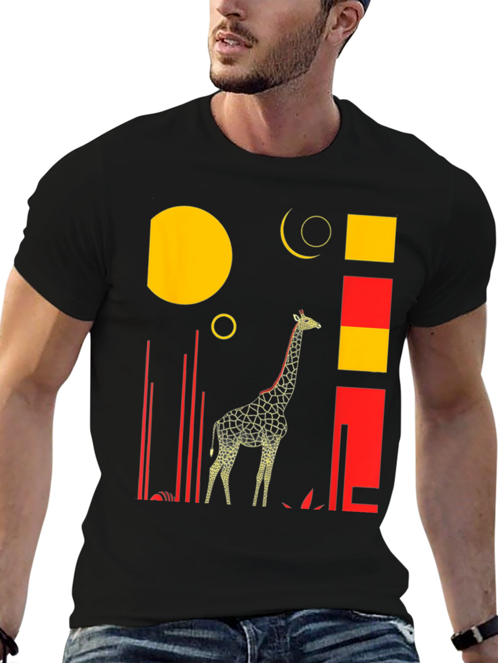 Abstract Giraffe Graphic Tee