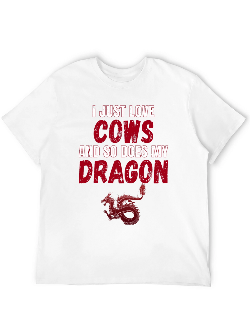 I Love Cows and My Dragon T-Shirt - Unisex