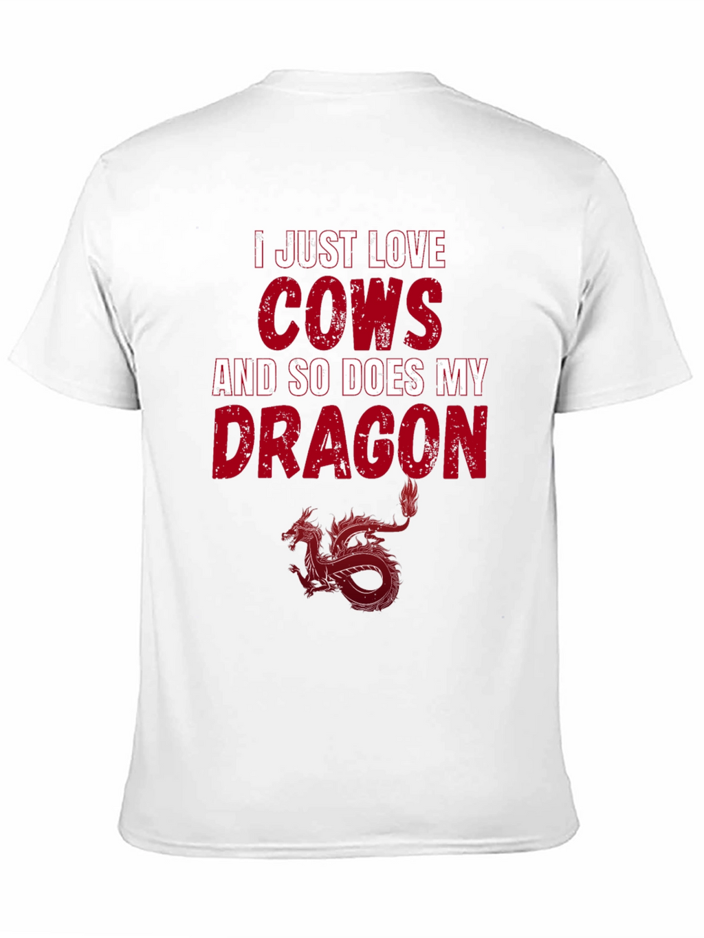 I Love Cows and My Dragon T-Shirt - Unisex