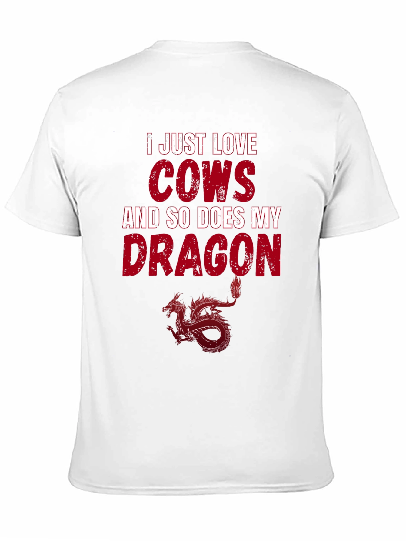 I Love Cows and My Dragon T-Shirt - Unisex
