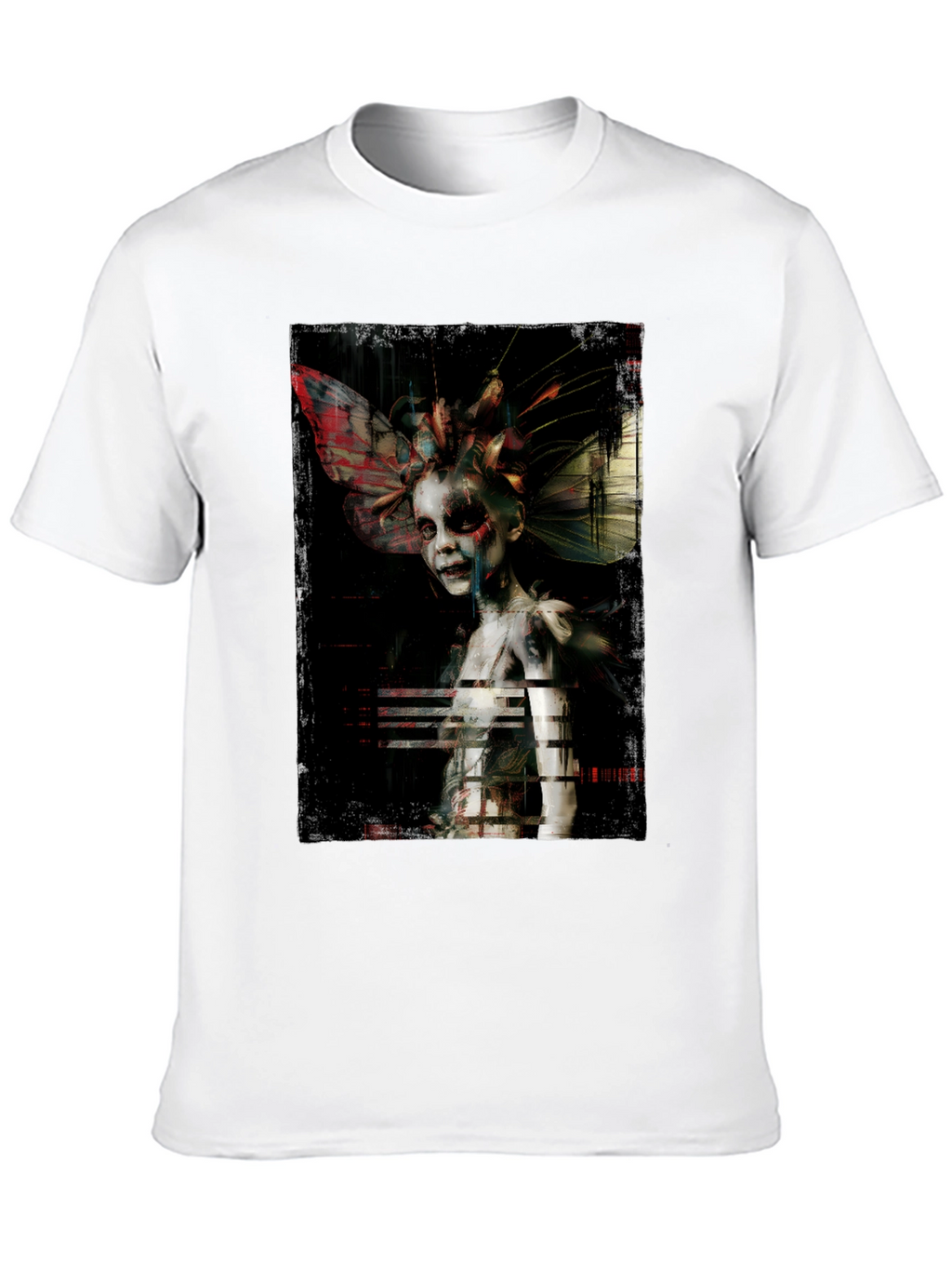 Unique Artistic Graphic Print Black T-Shirt