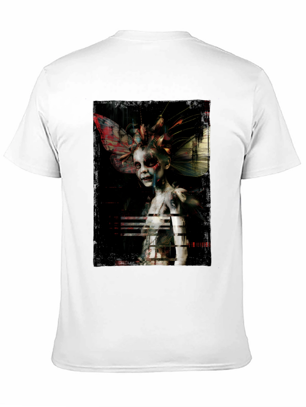 Unique Artistic Graphic Print Black T-Shirt