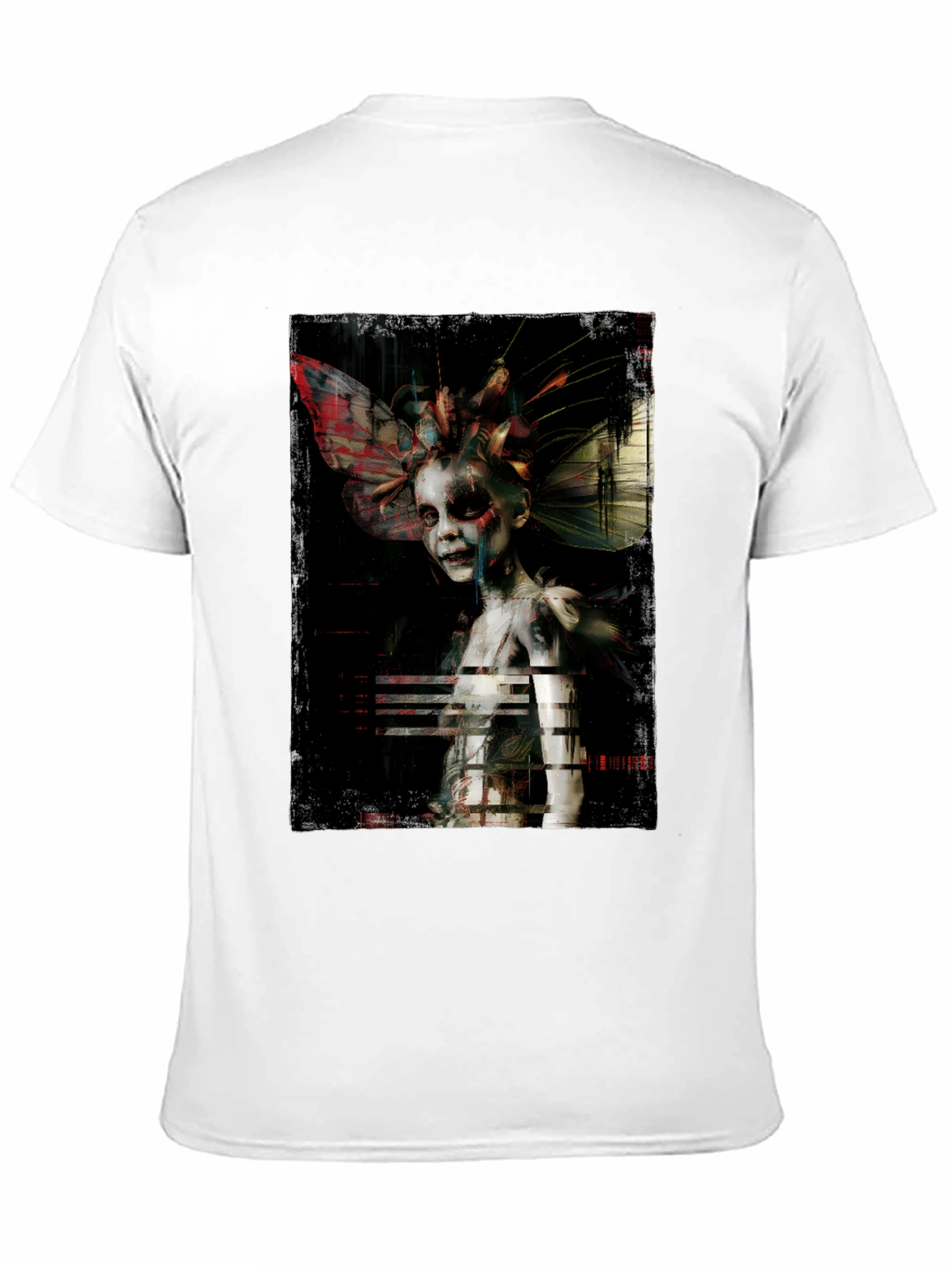 Unique Artistic Graphic Print Black T-Shirt