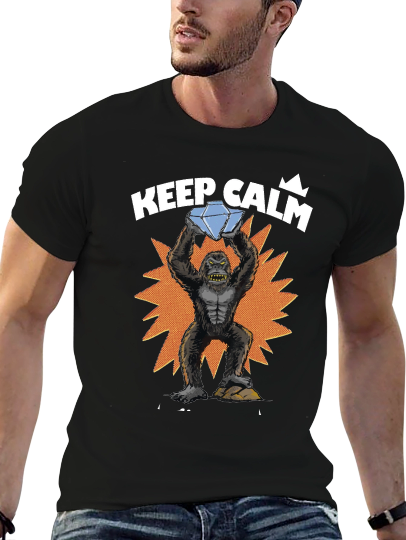 Keep Calm Diamond Gorilla Graphic Tee