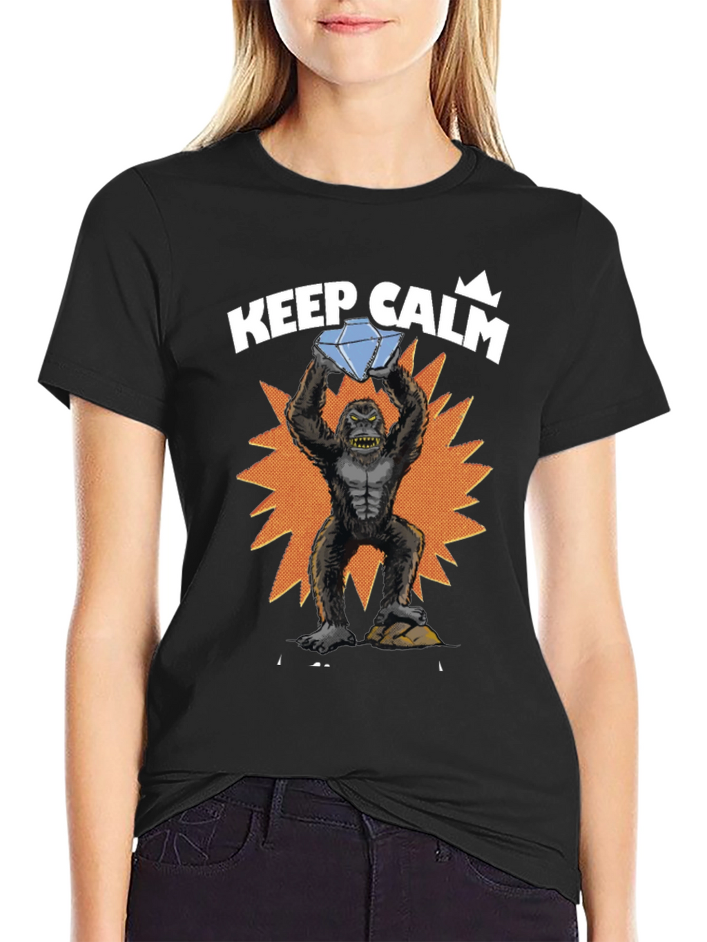Keep Calm Diamond Gorilla Graphic Tee