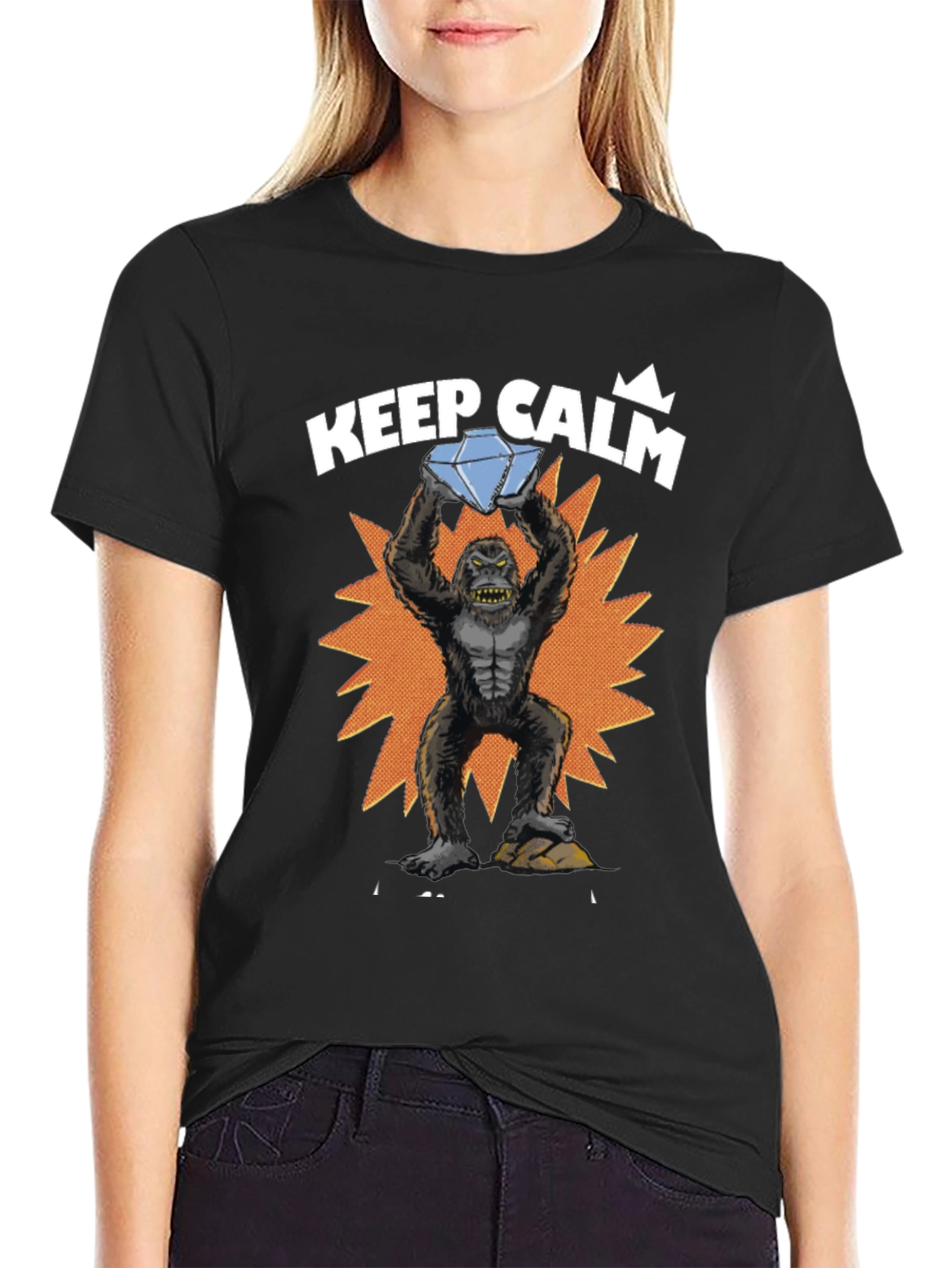 Keep Calm Diamond Gorilla Graphic Tee