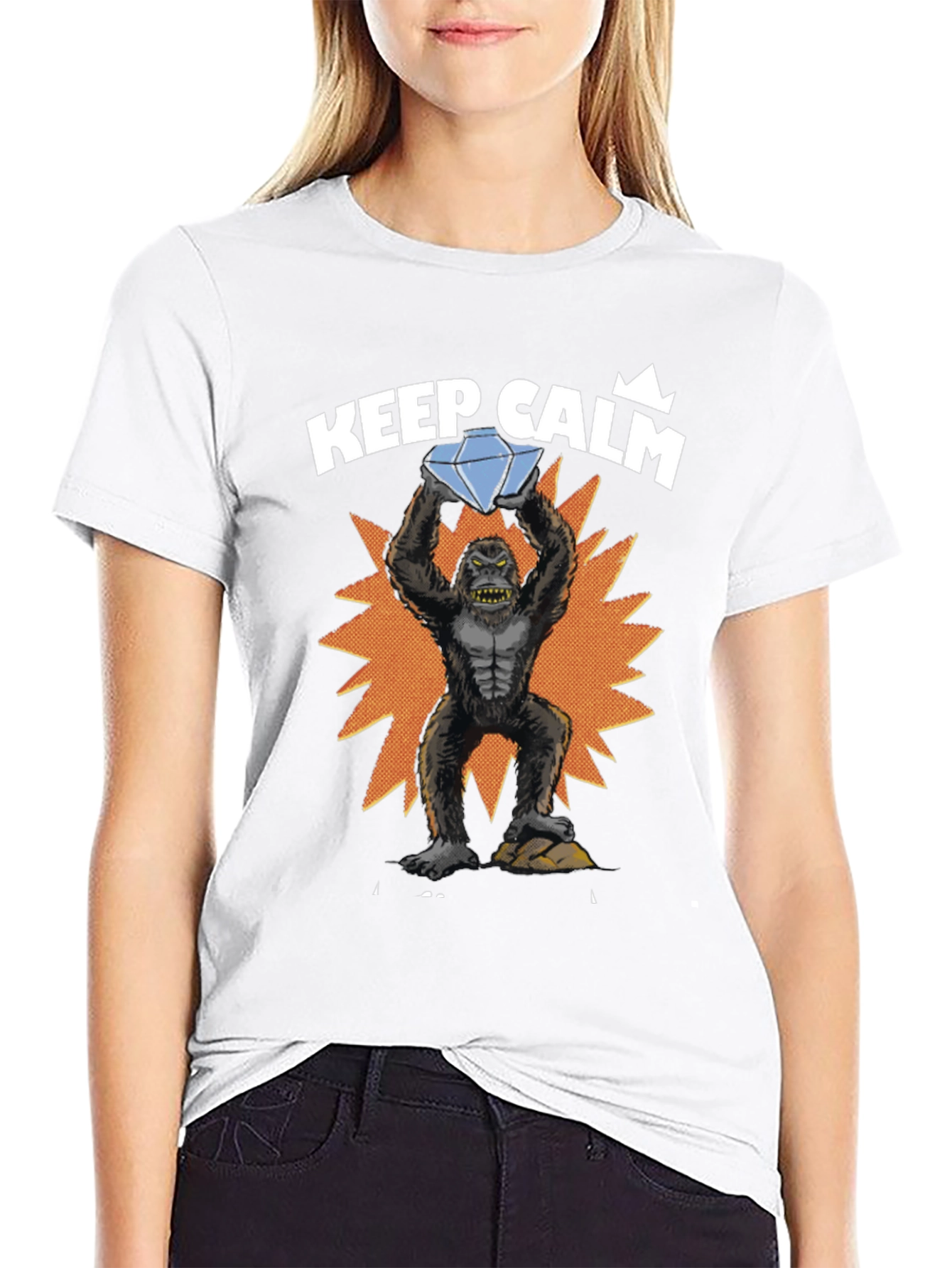 Keep Calm Diamond Gorilla Graphic Tee