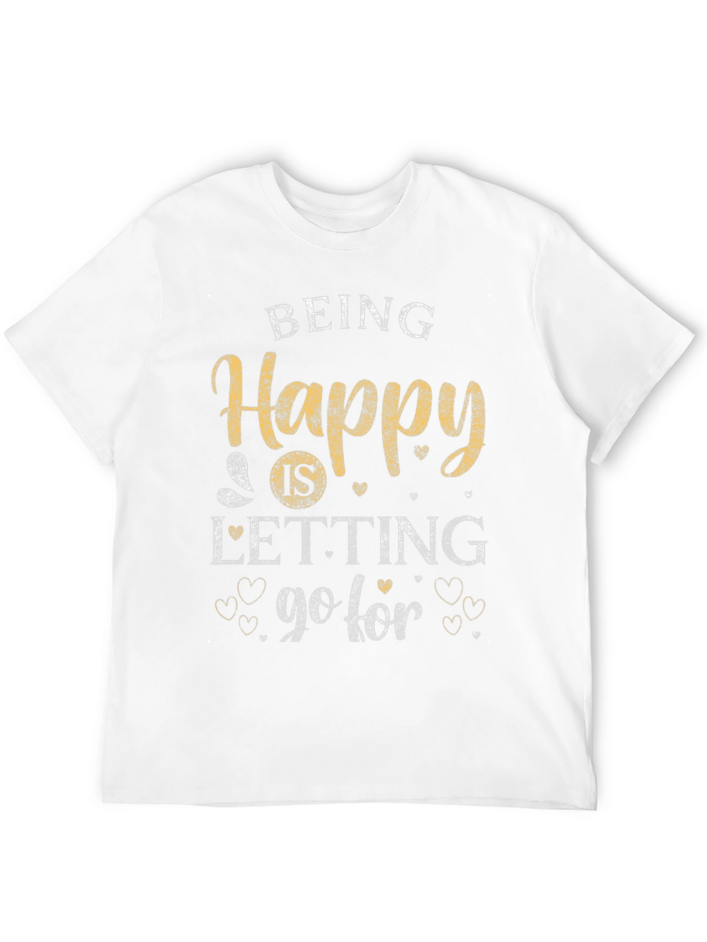 Happy Go For It Black T-Shirt