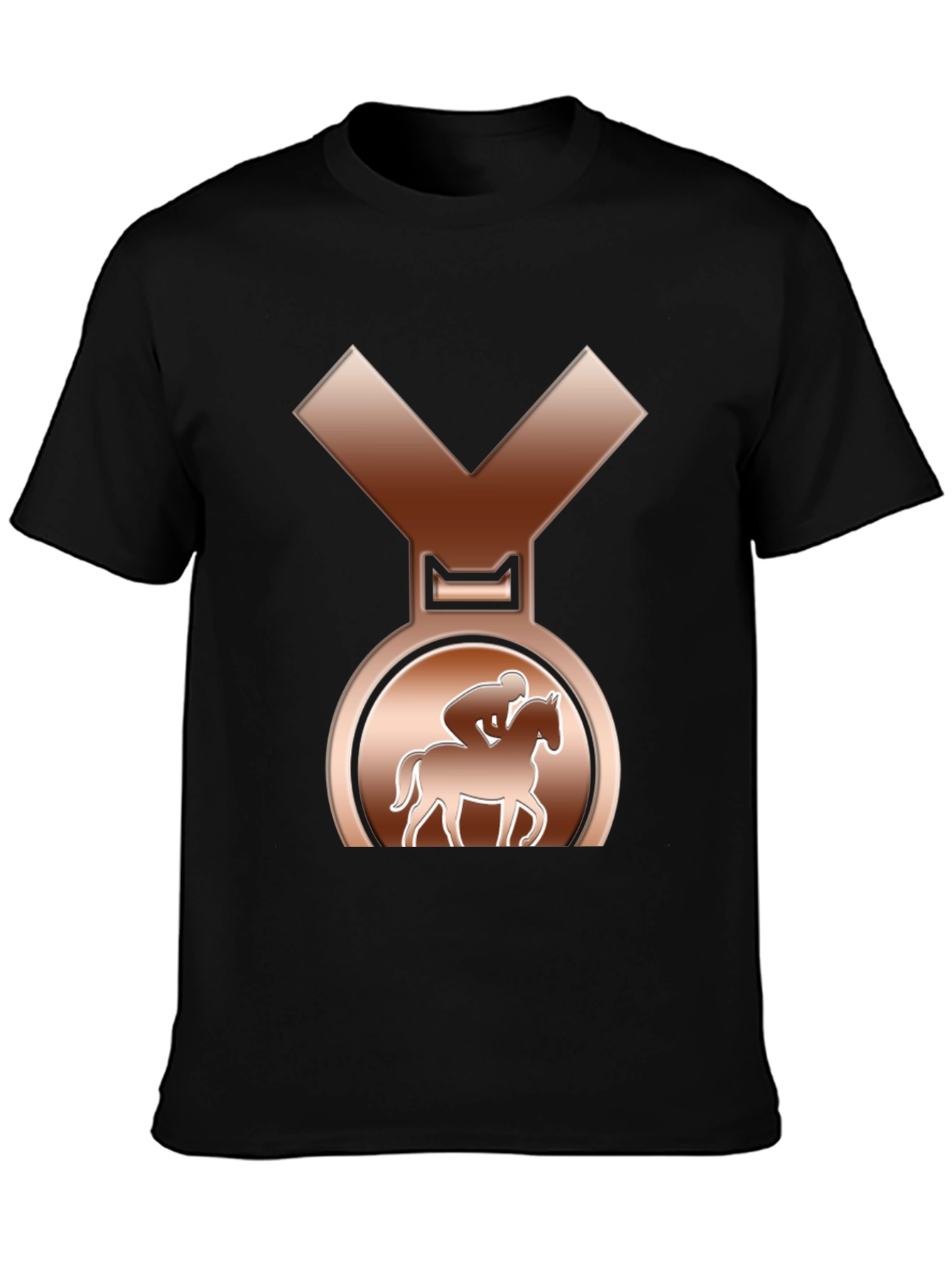 Equestrian Bronze Medal Tee - Horse Riding Champion Style