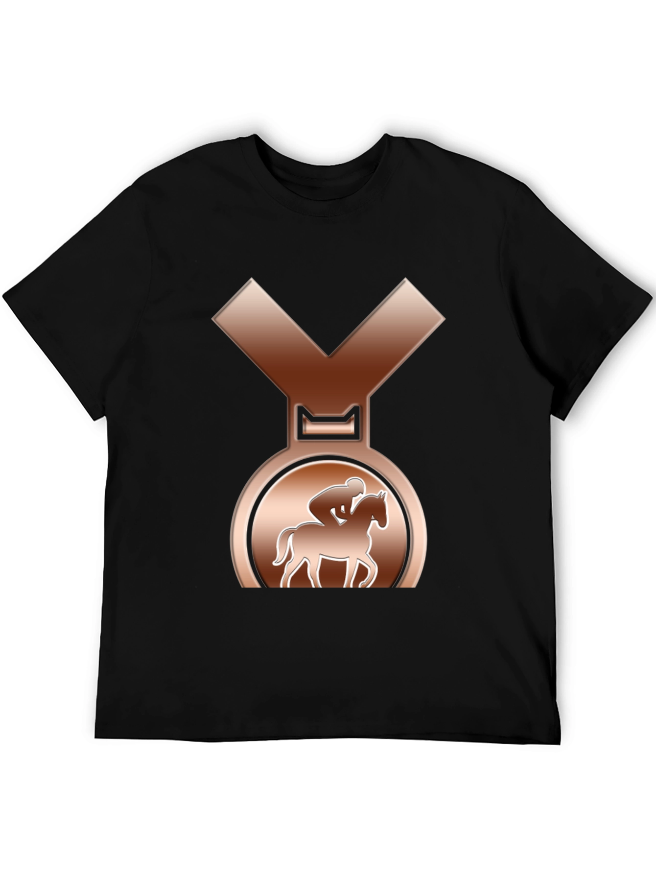 Equestrian Bronze Medal Tee - Horse Riding Champion Style