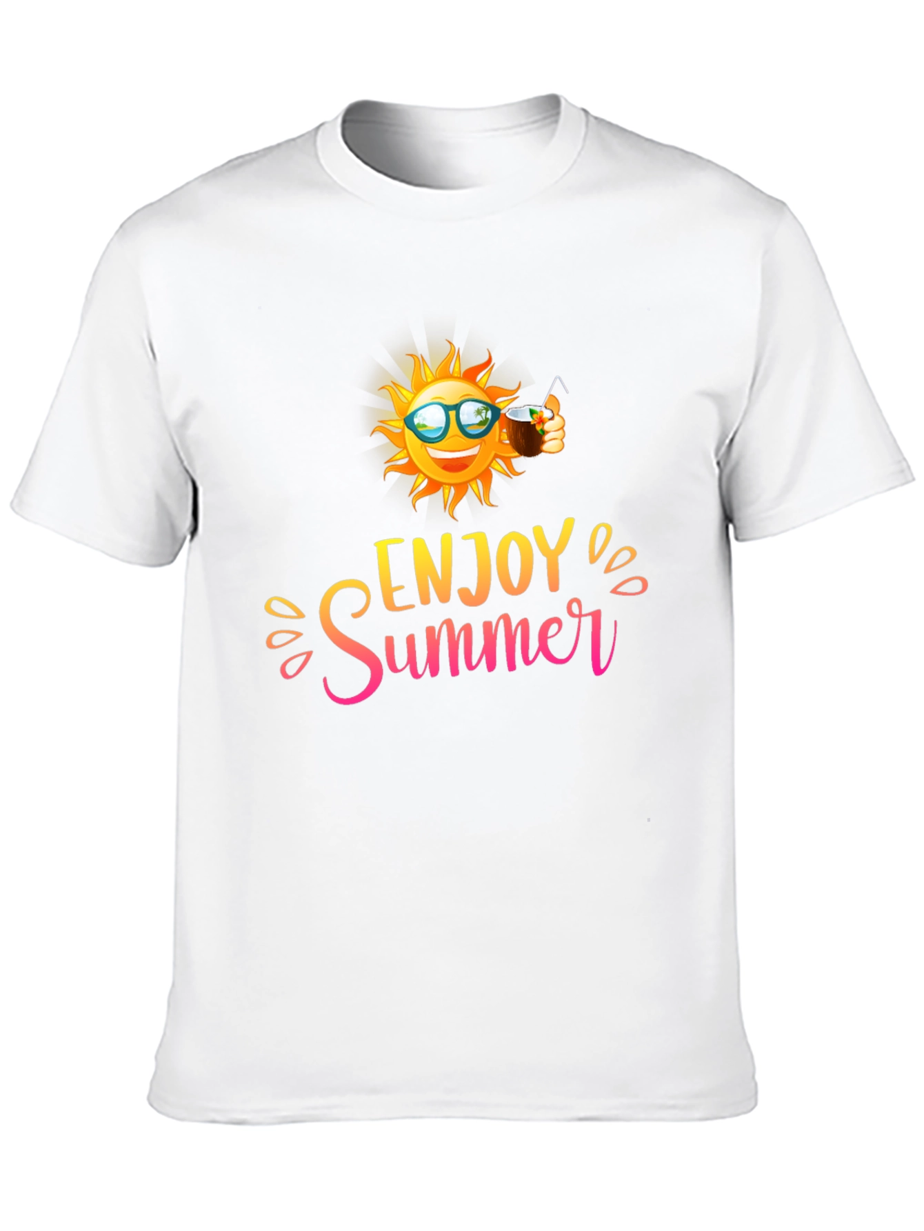 Enjoy Summer Black Graphic T-Shirt