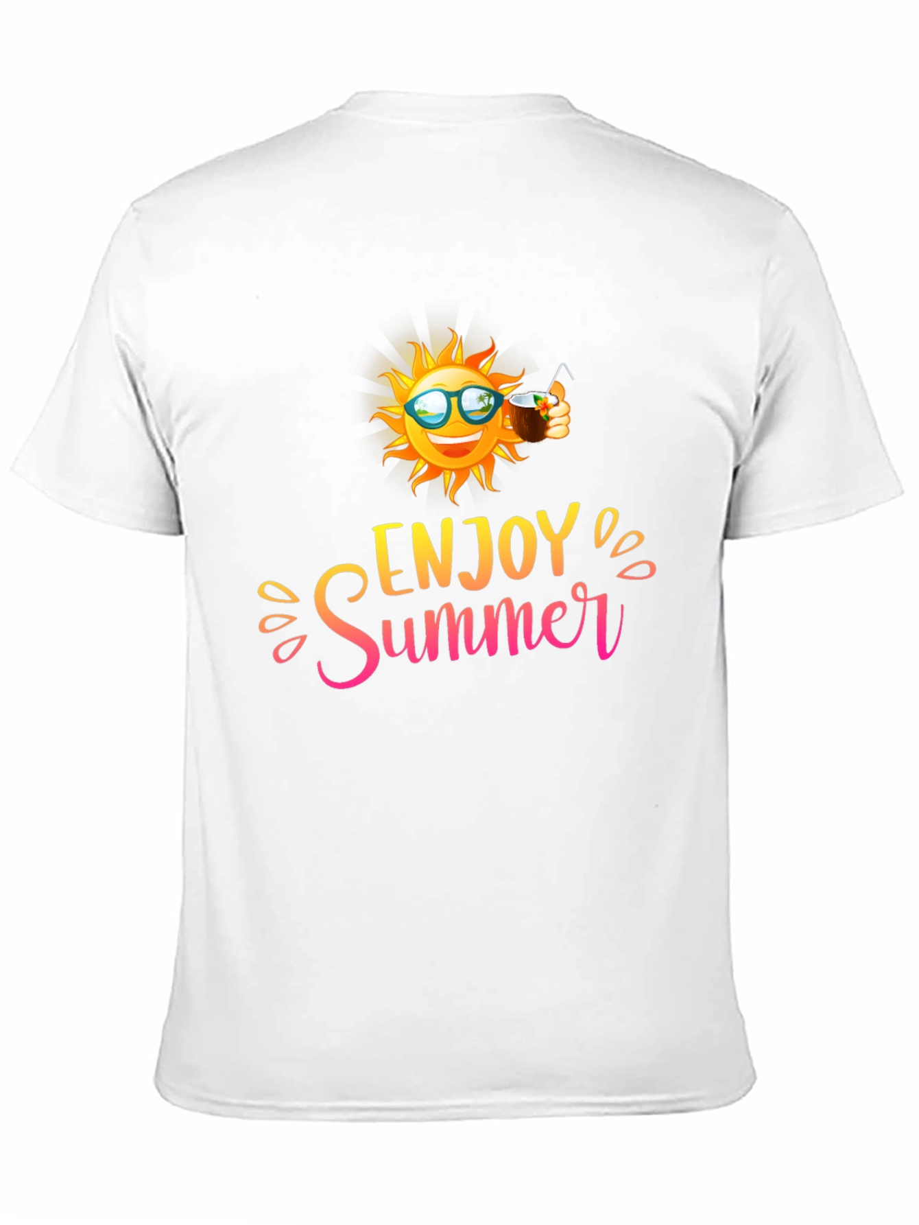 Enjoy Summer Black Graphic T-Shirt