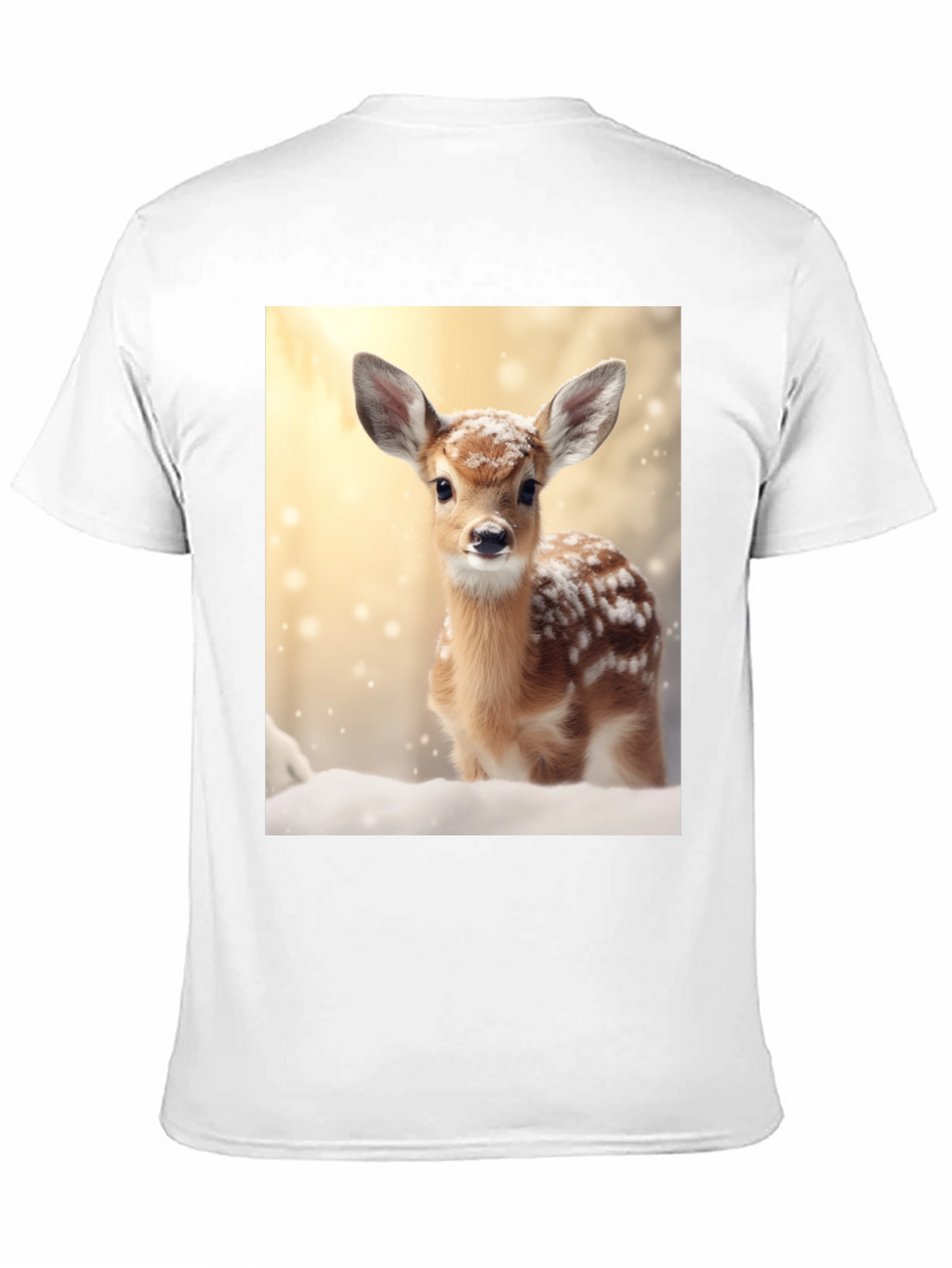 Fawn in Winter T-Shirt - Cute Deer Graphic Tee