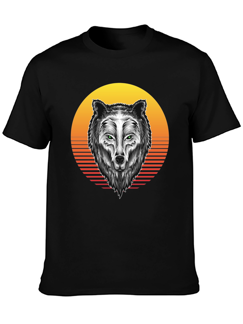 Wolf Graphic Tee - Sunset Design