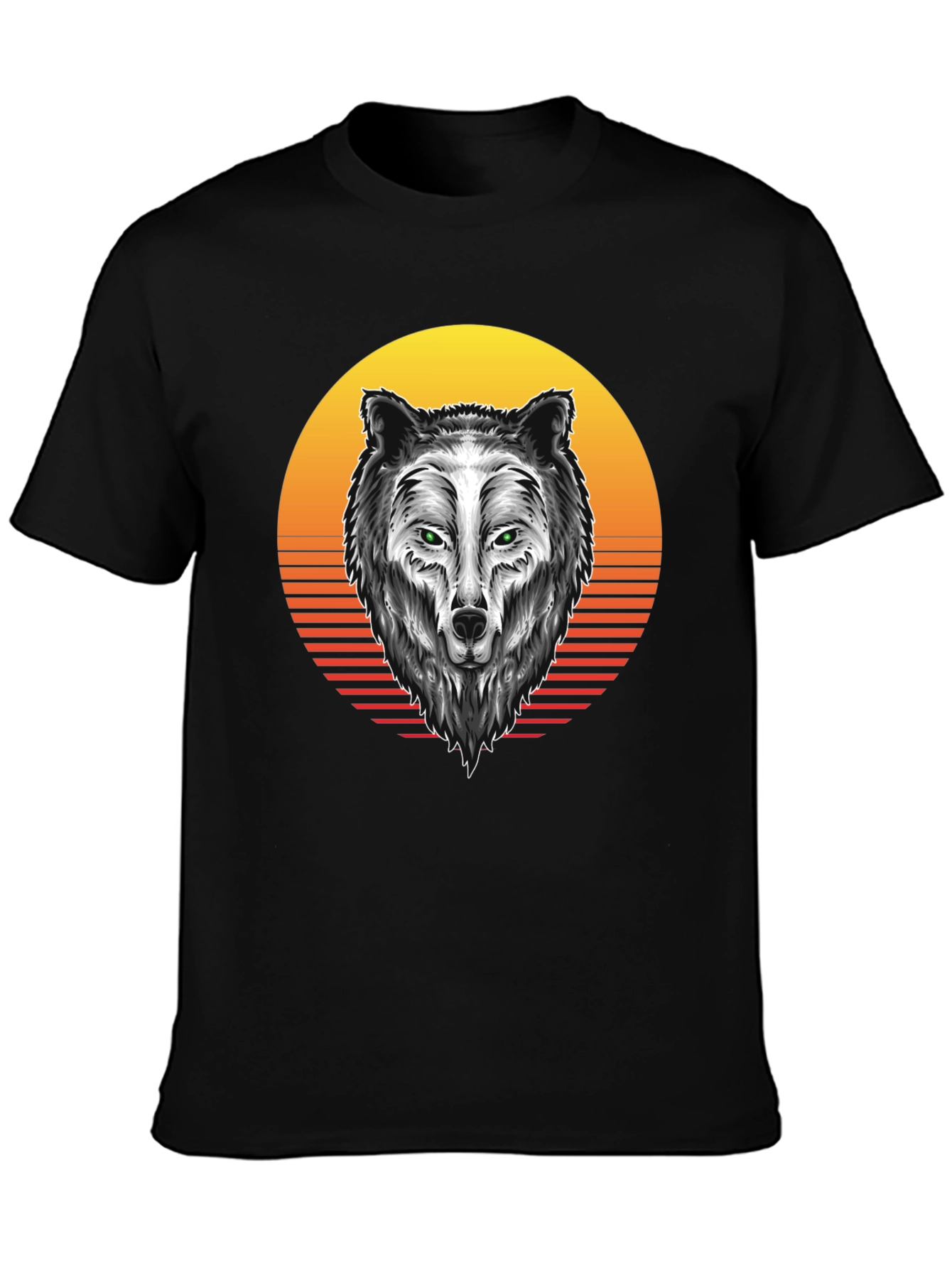 Wolf Graphic Tee - Sunset Design