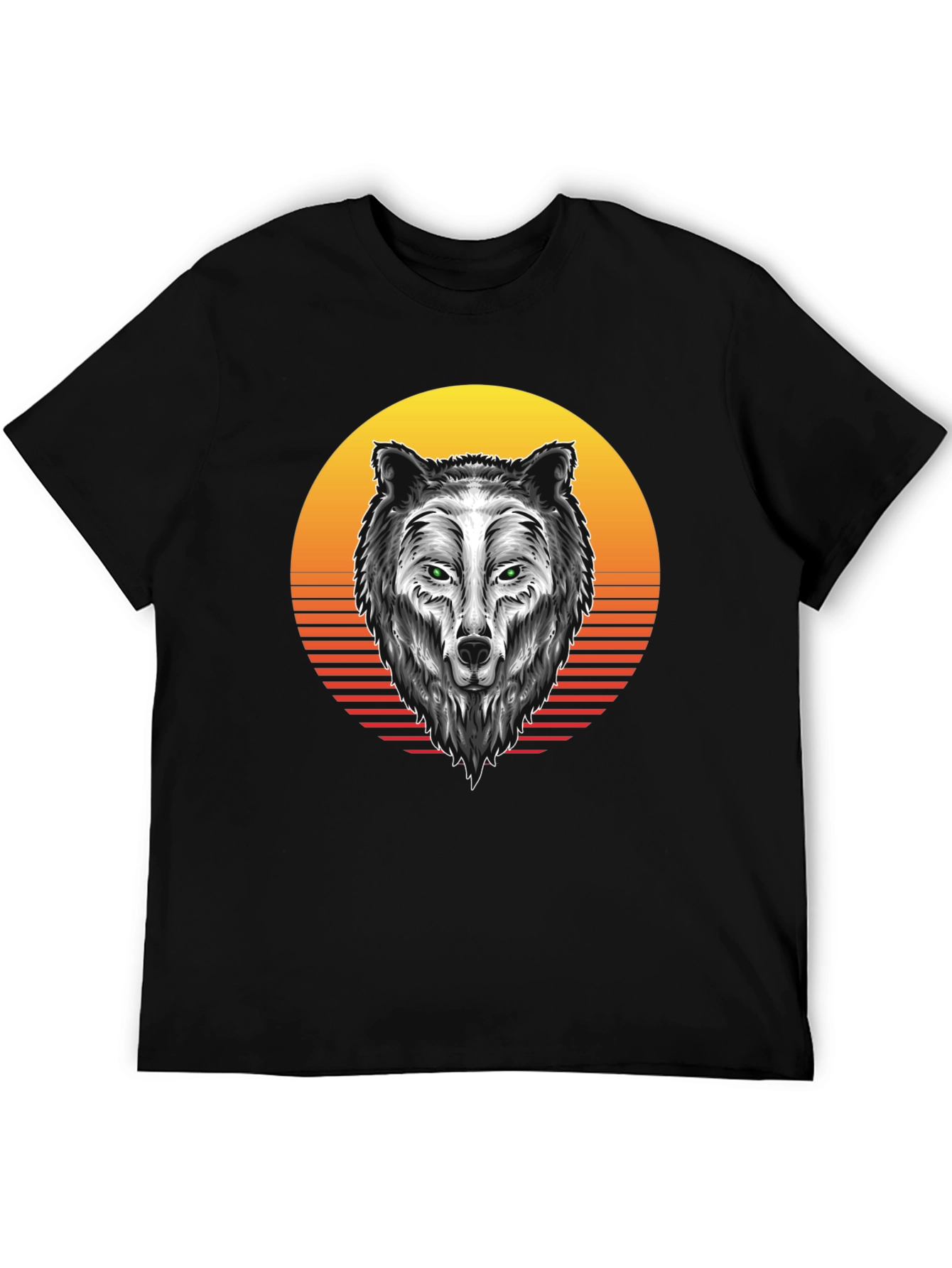 Wolf Graphic Tee - Sunset Design