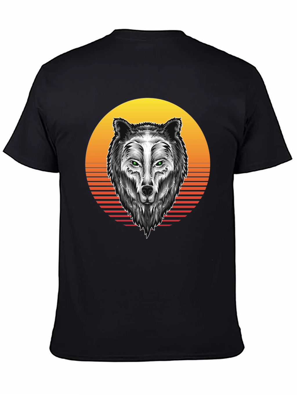 Wolf Graphic Tee - Sunset Design