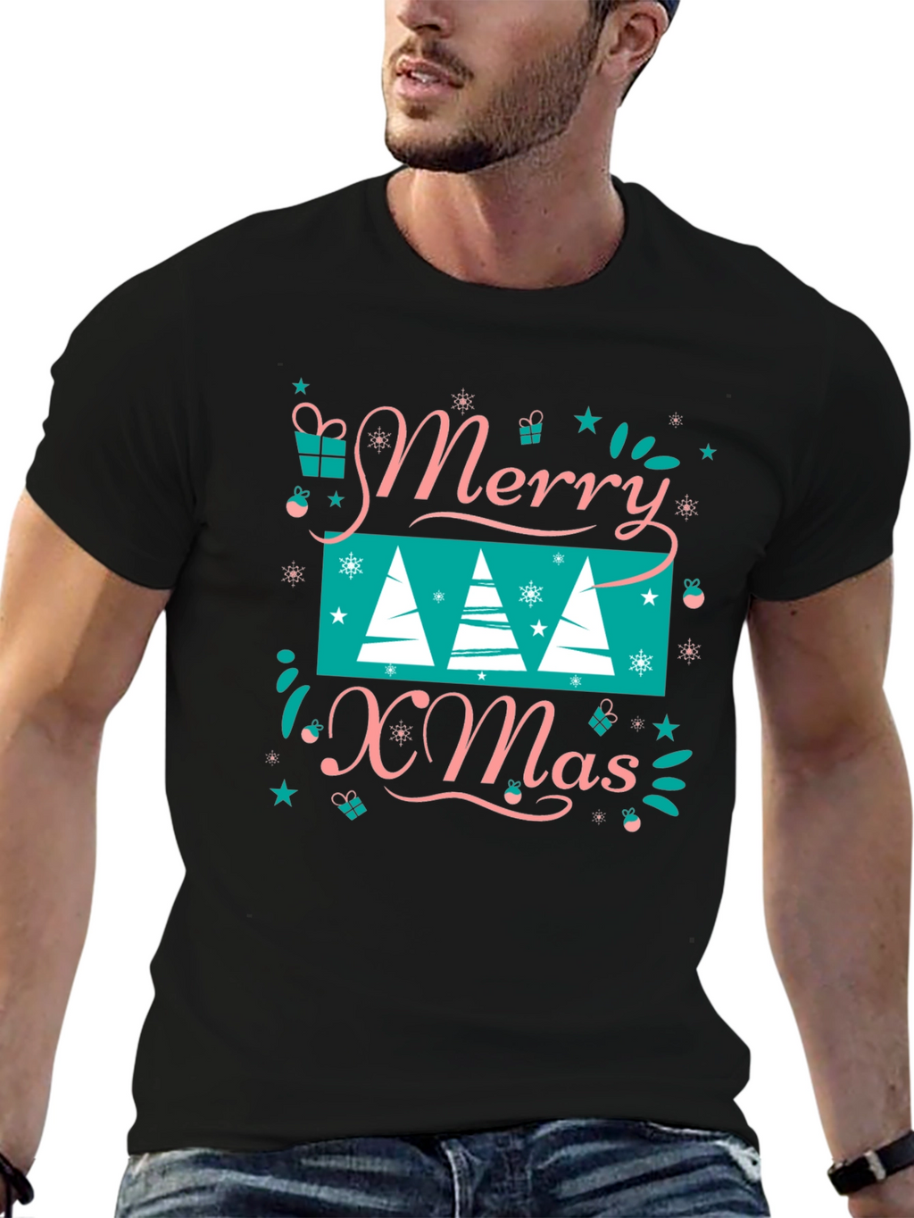 Festive Merry Xmas Graphic Tee - Holiday Style!