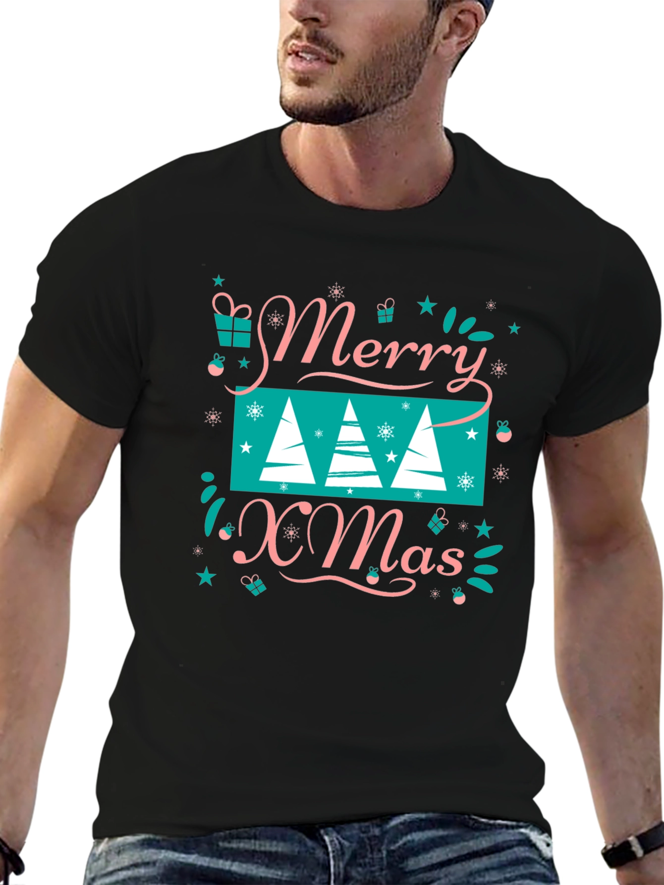 Festive Merry Xmas Graphic Tee - Holiday Style!