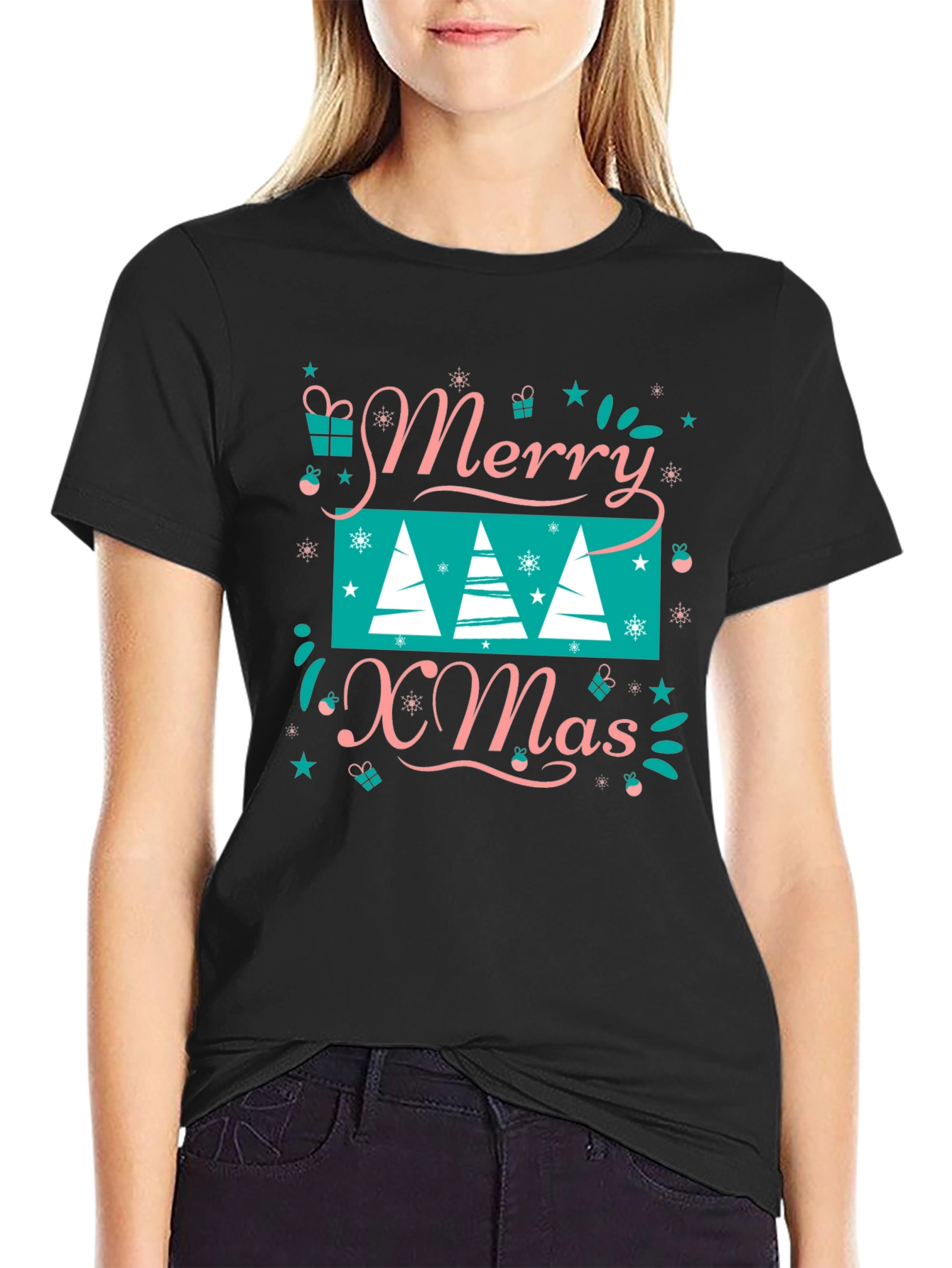 Festive Merry Xmas Graphic Tee - Holiday Style!