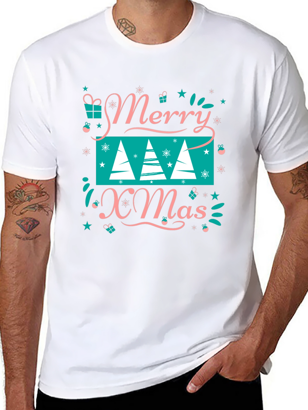 Festive Merry Xmas Graphic Tee - Holiday Style!