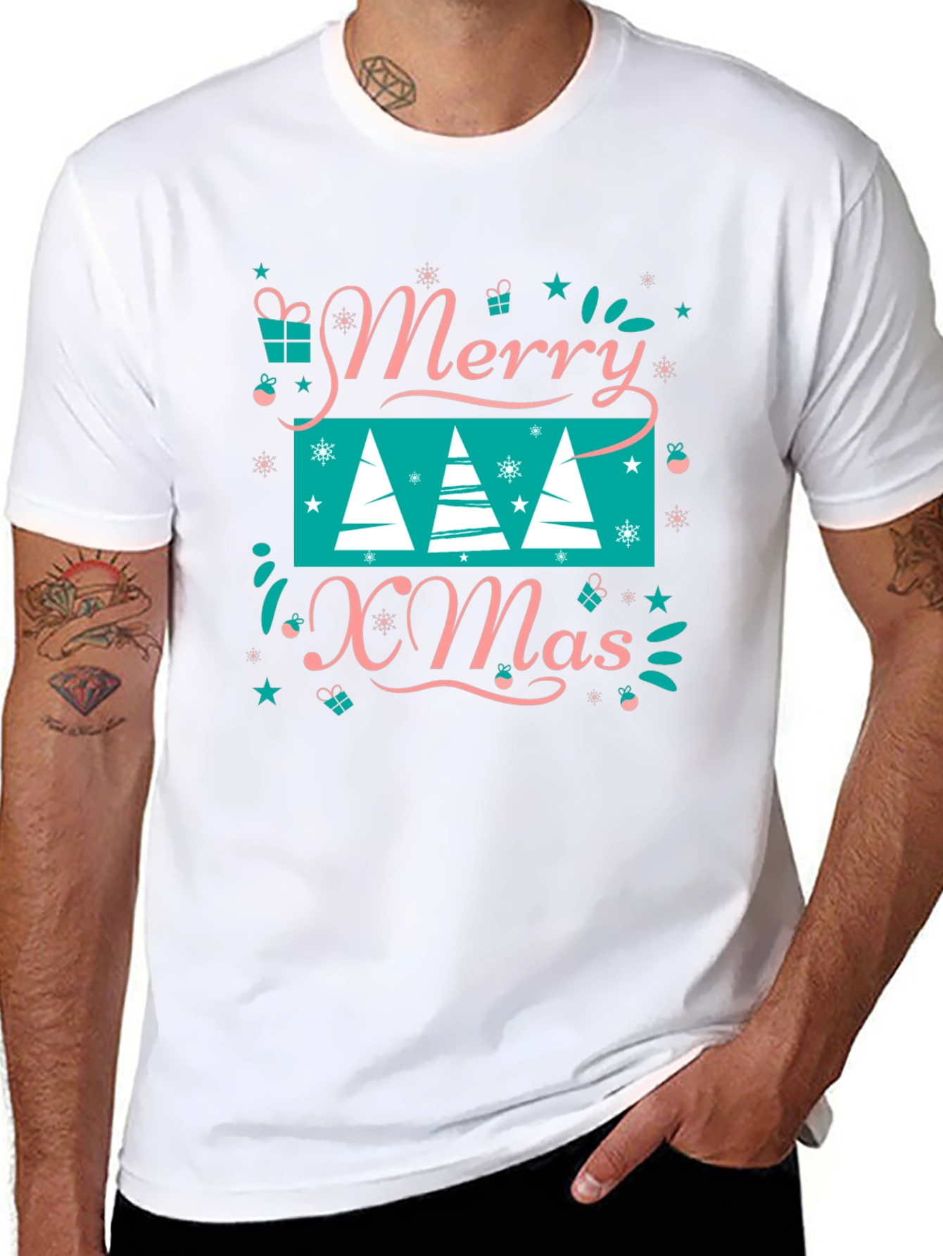 Festive Merry Xmas Graphic Tee - Holiday Style!