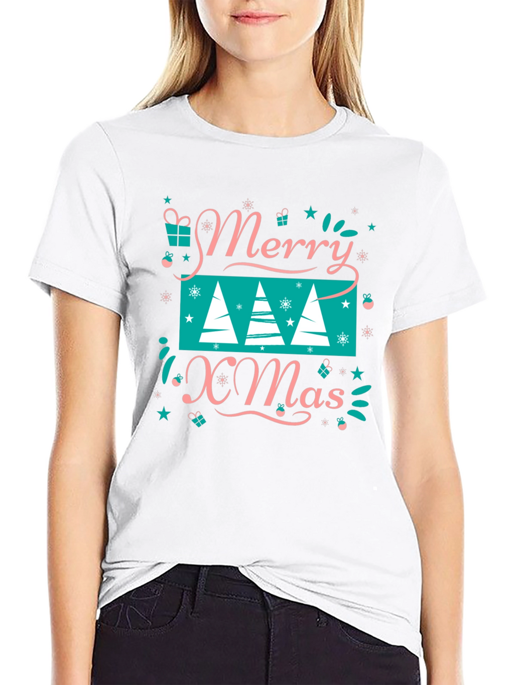 Festive Merry Xmas Graphic Tee - Holiday Style!
