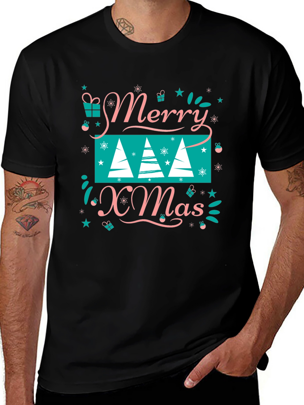 Festive Merry Xmas Graphic Tee - Holiday Style!