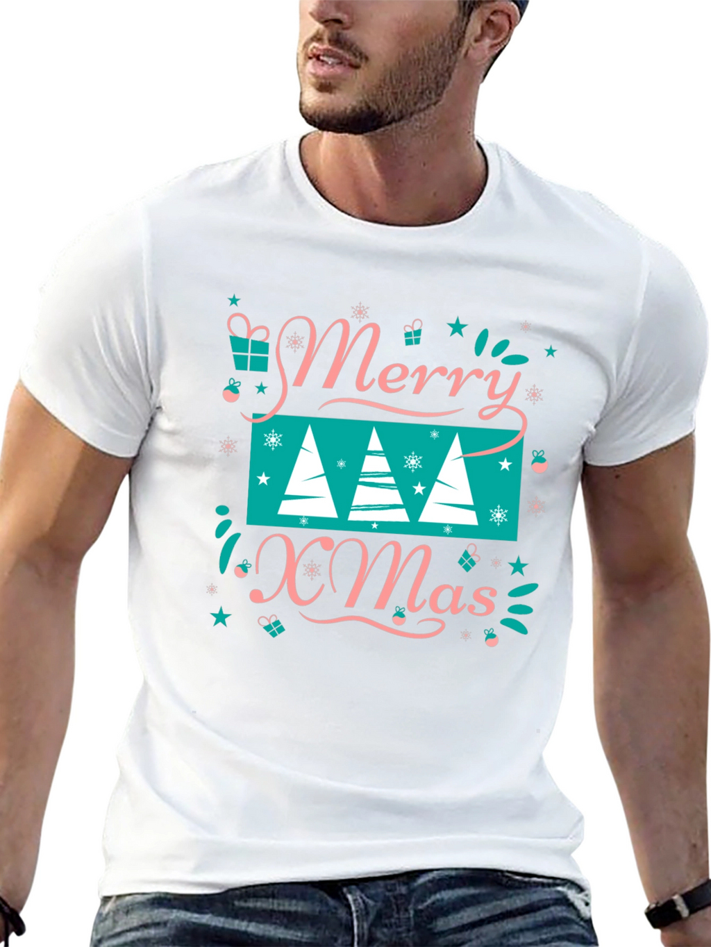 Festive Merry Xmas Graphic Tee - Holiday Style!
