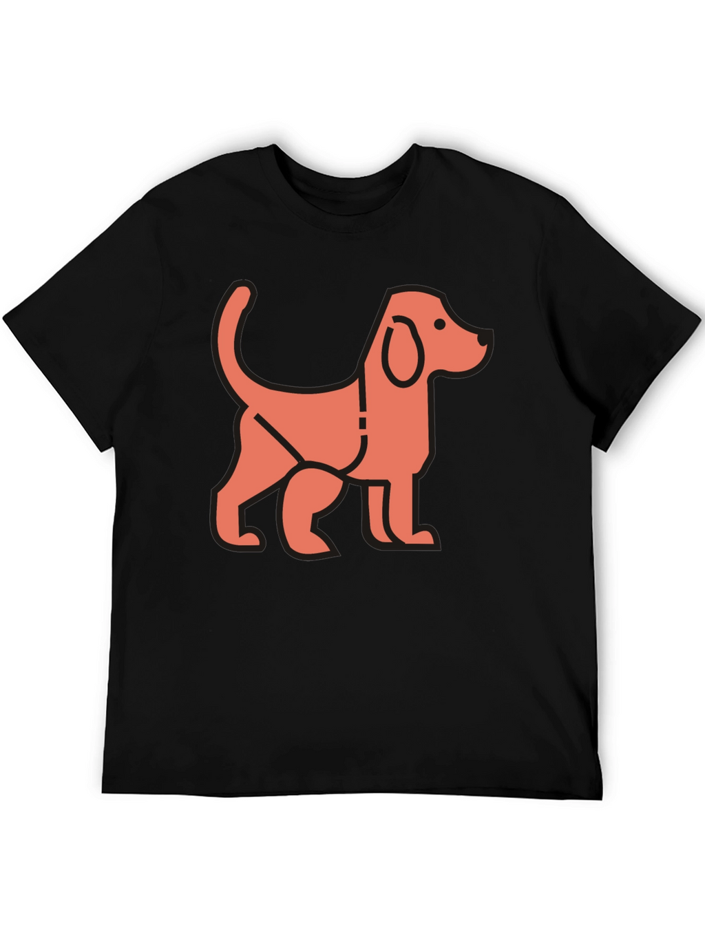 Dog Graphic Black T-Shirt - Stylish Unisex Tee