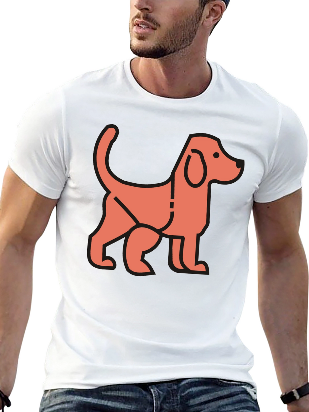 Dog Graphic Black T-Shirt - Stylish Unisex Tee