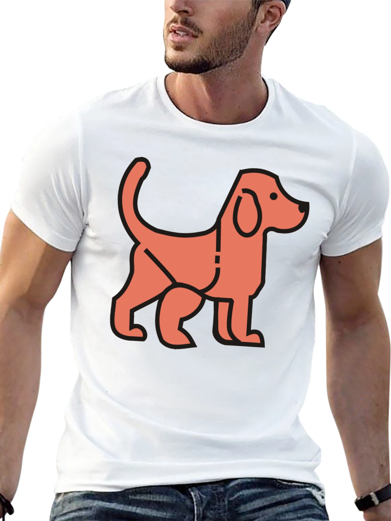 Dog Graphic Black T-Shirt - Stylish Unisex Tee