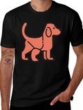 Dog Graphic Black T-Shirt - Stylish Unisex Tee