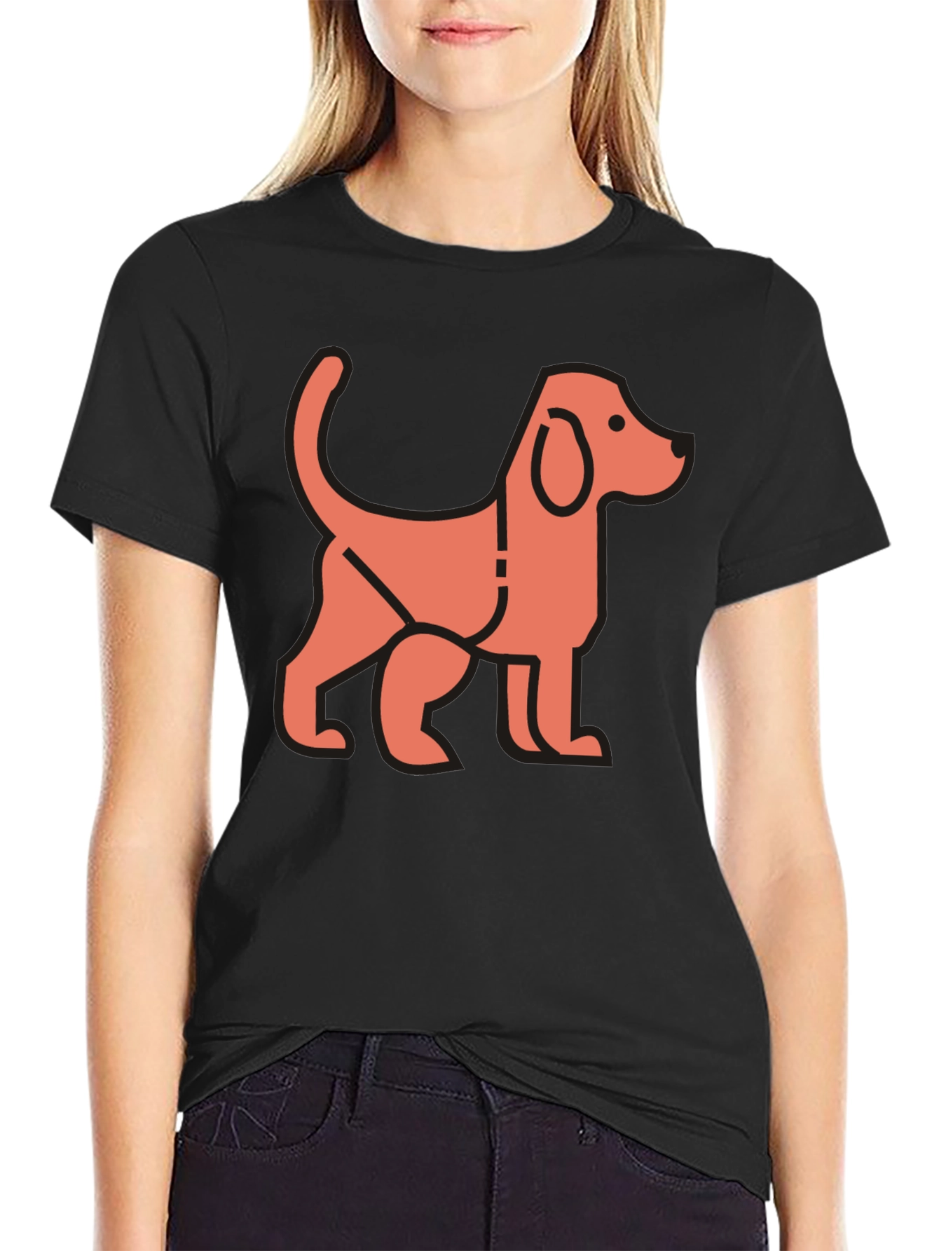 Dog Graphic Black T-Shirt - Stylish Unisex Tee