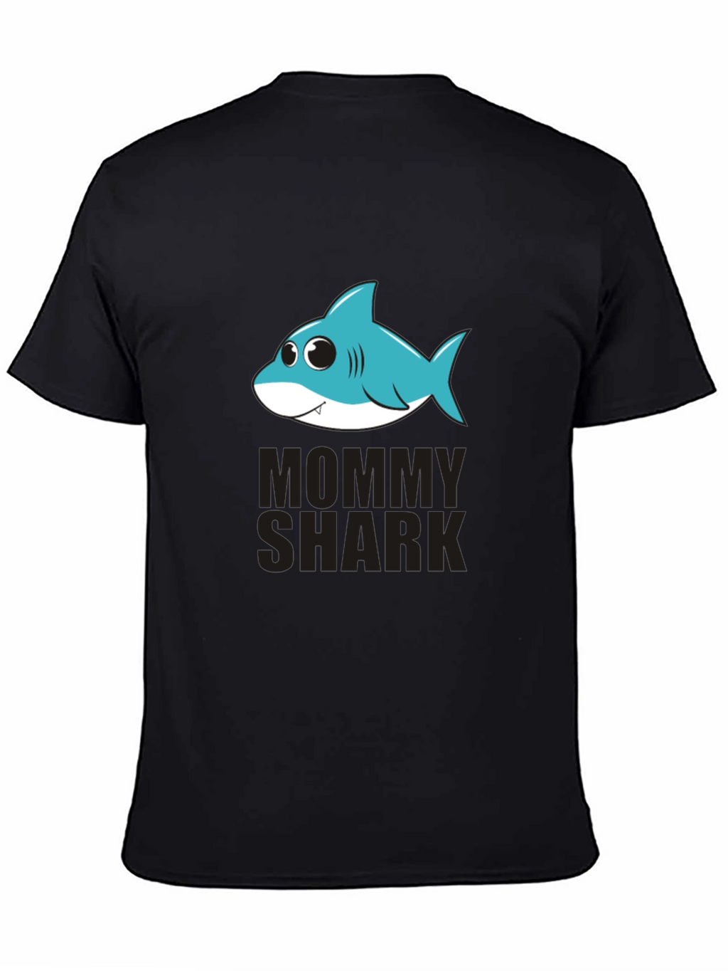 Mommy Shark Graphic Tee - Black Cotton T-Shirt