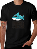 Mommy Shark Graphic Tee - Black Cotton T-Shirt