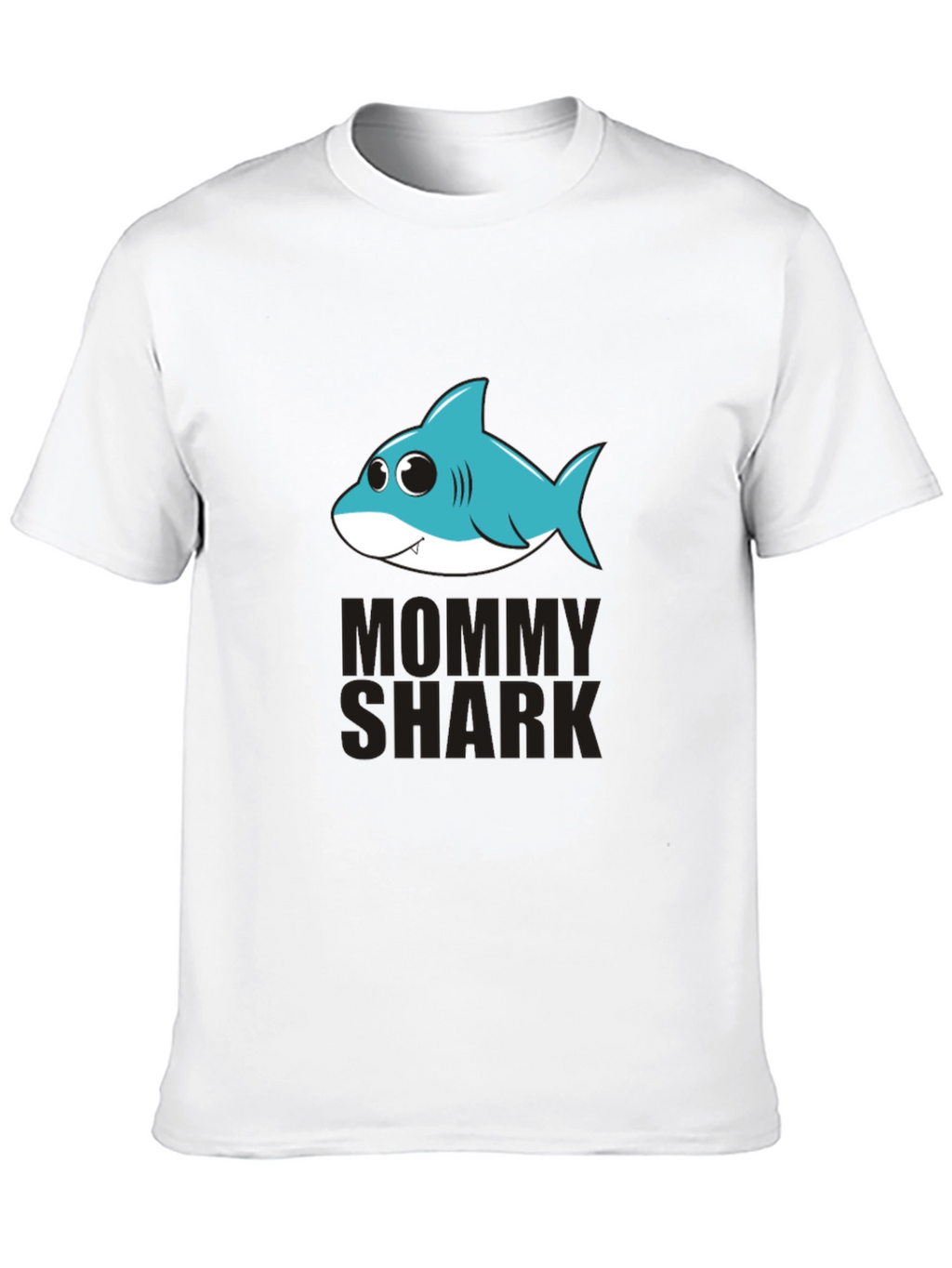 Mommy Shark Graphic Tee - Black Cotton T-Shirt