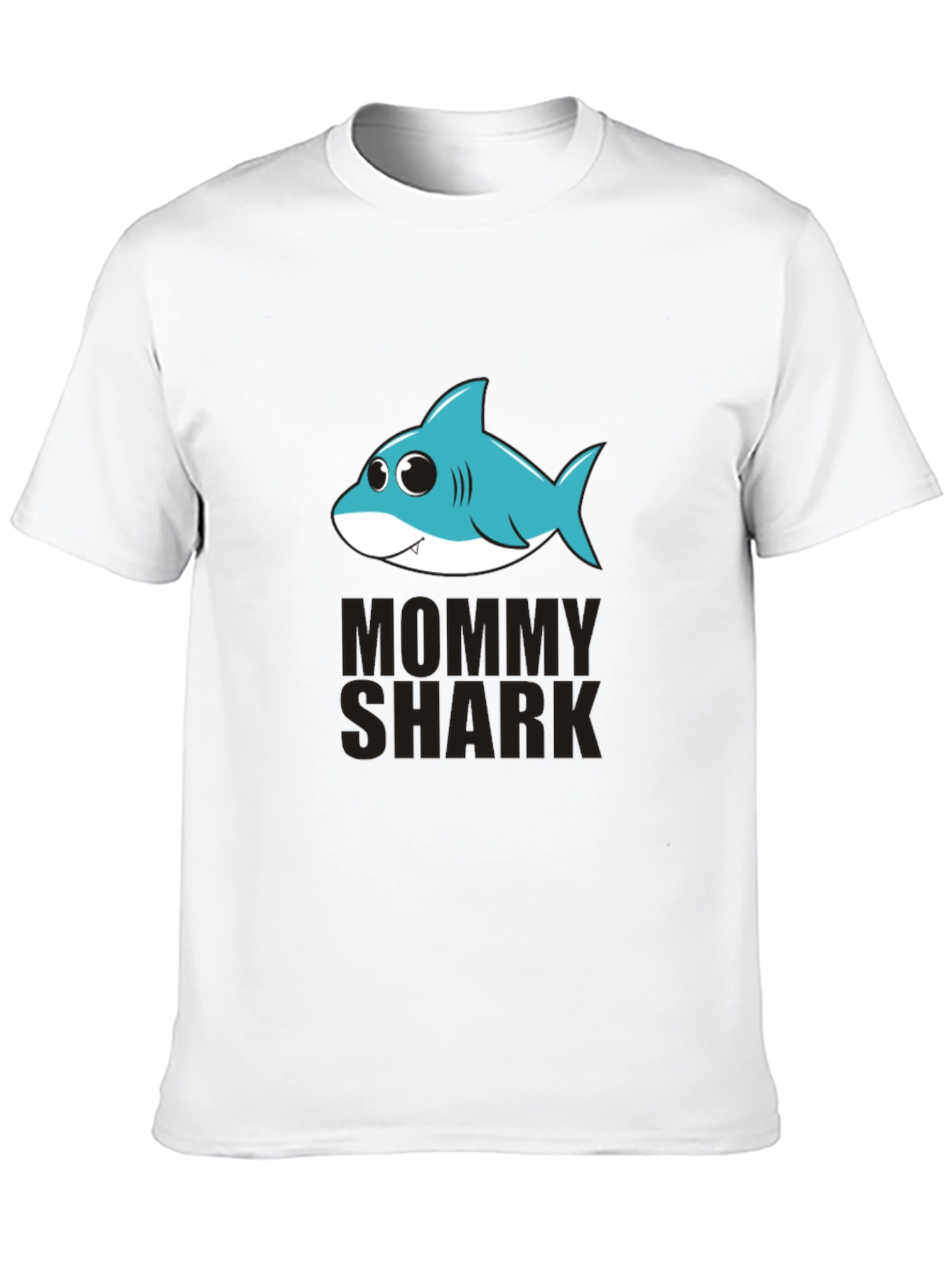Mommy Shark Graphic Tee - Black Cotton T-Shirt