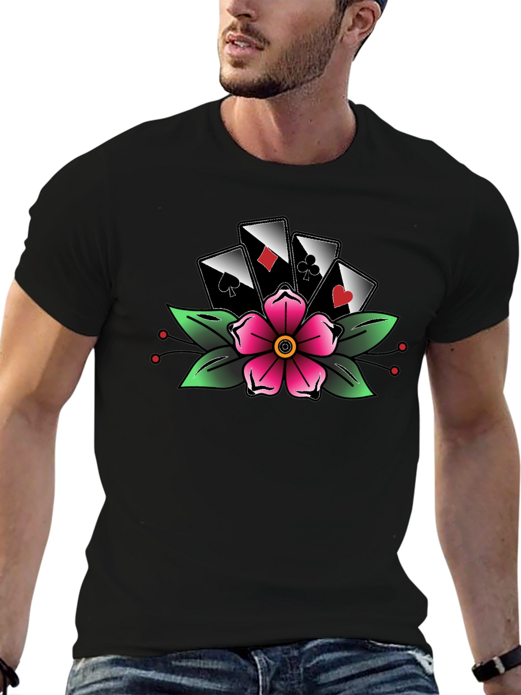 Gamblers Luck Flower Tee