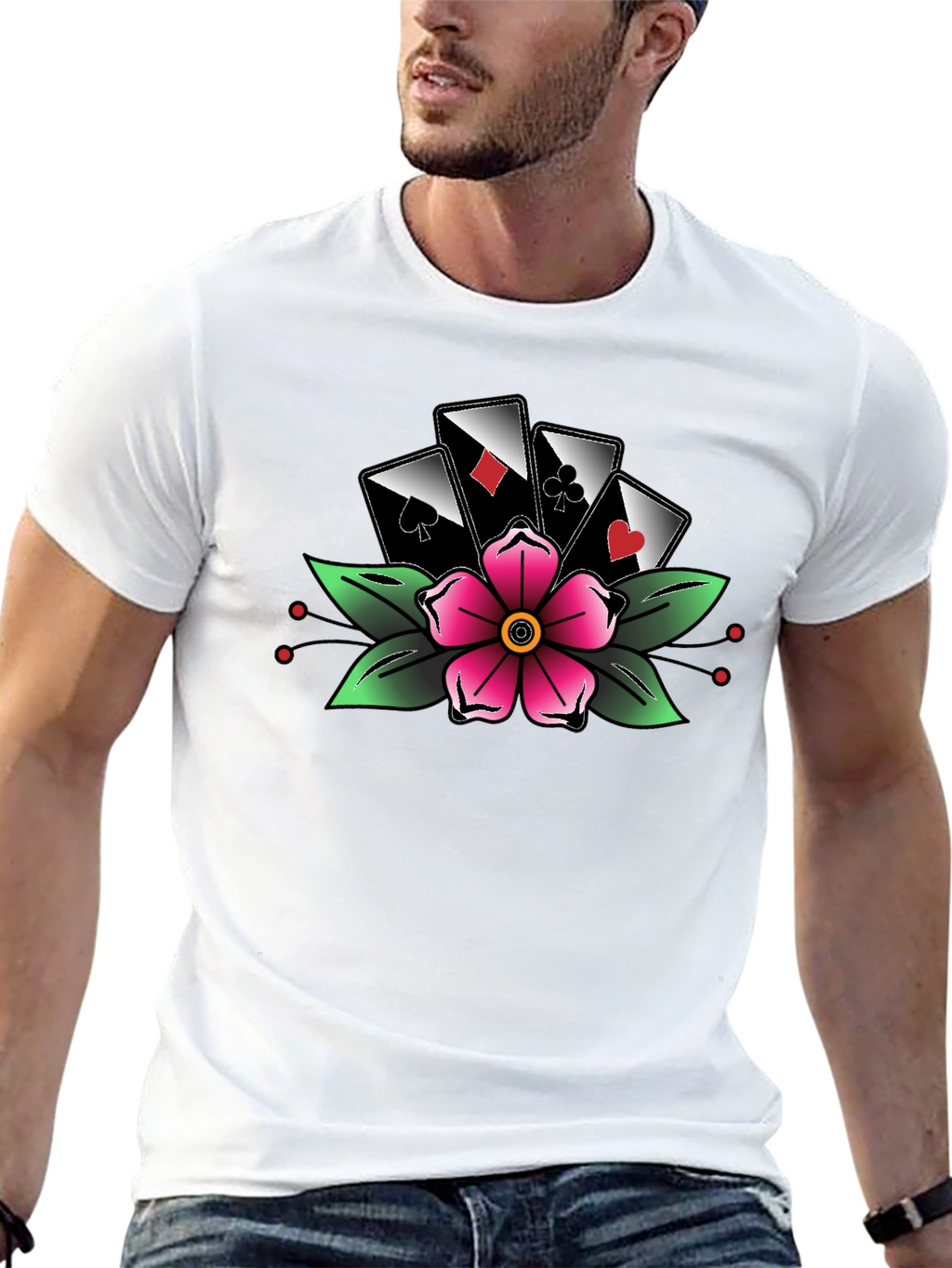 Gamblers Luck Flower Tee