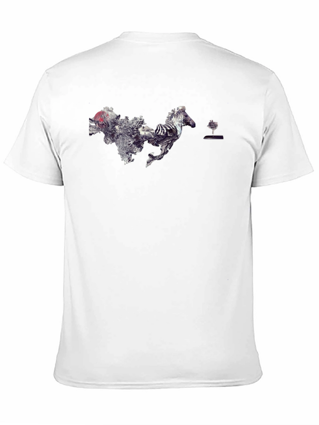 Abstract Horse Graphic Tee - Mens Black T-Shirt