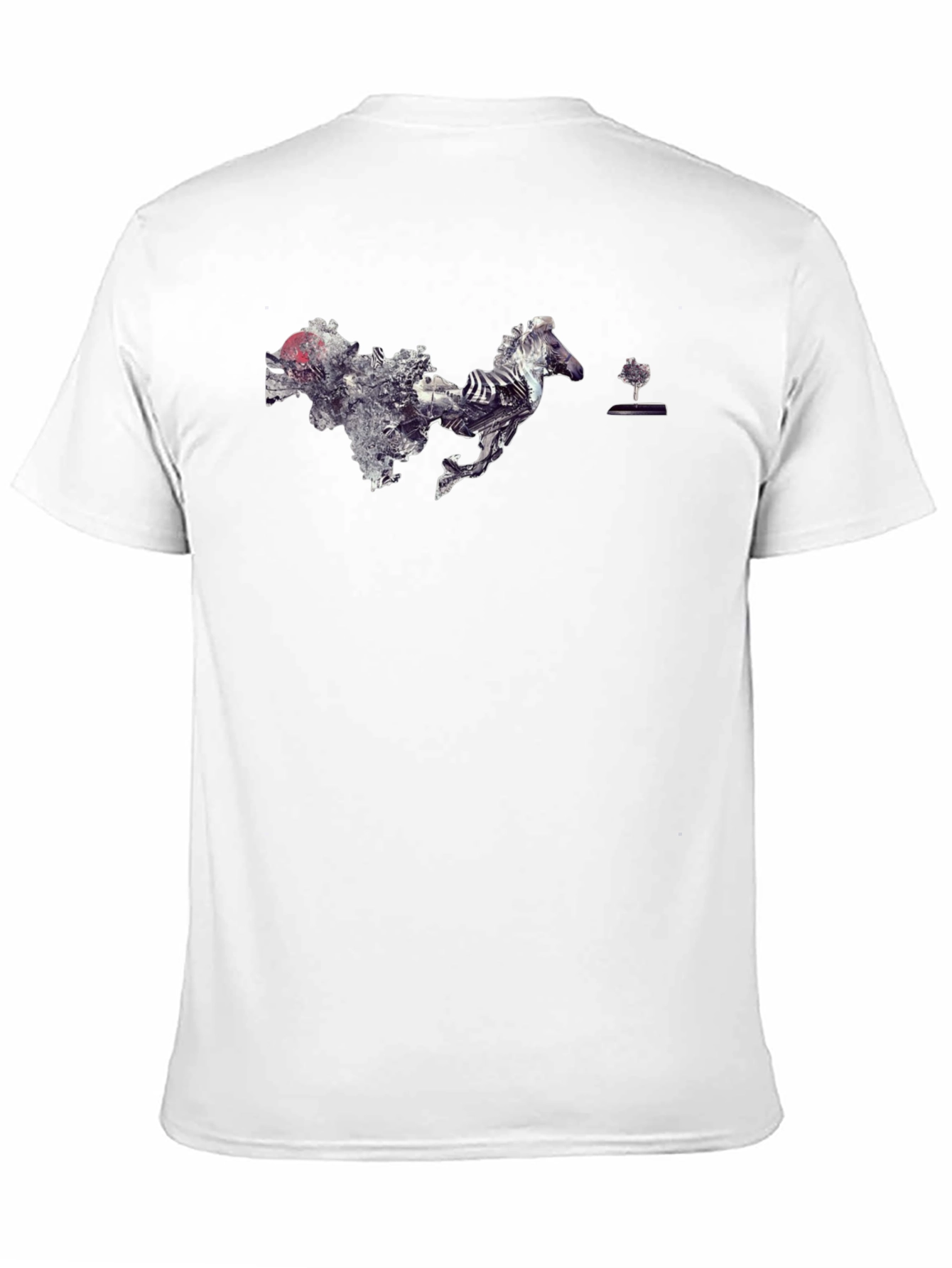 Abstract Horse Graphic Tee - Mens Black T-Shirt
