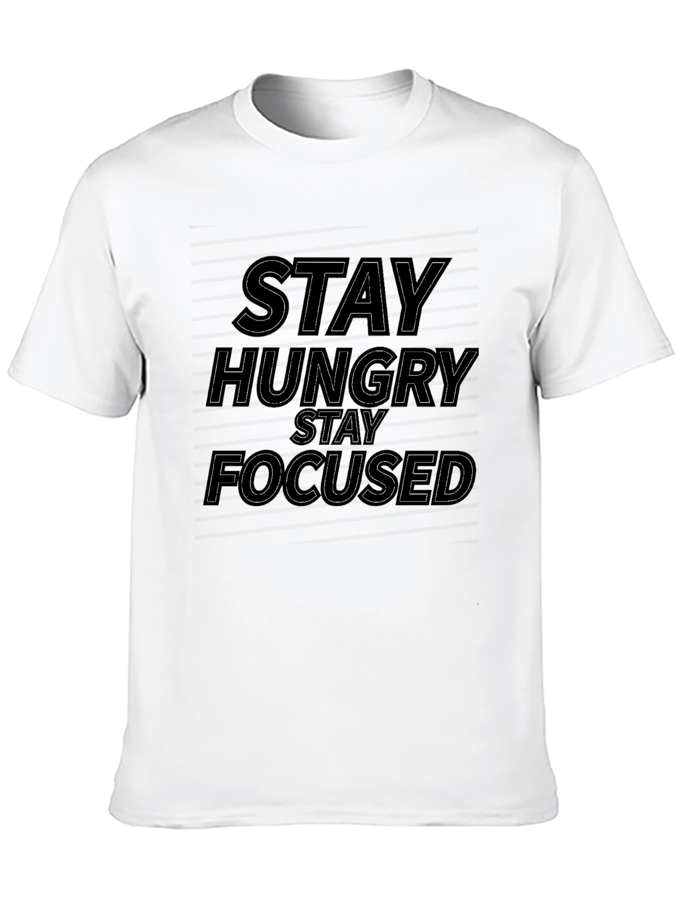 Stay Hungry Stay Focused Black Graphic Tee