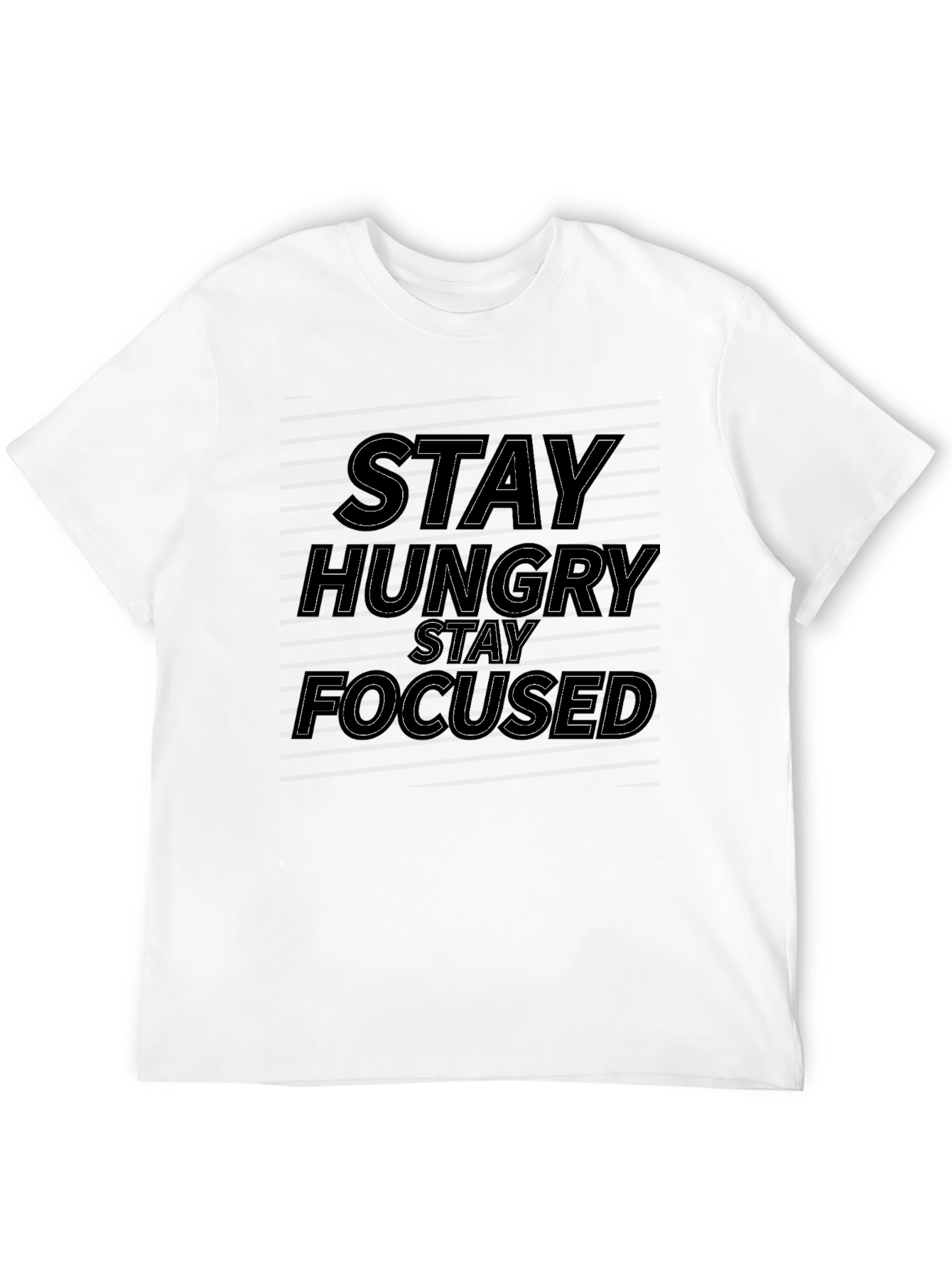 Stay Hungry Stay Focused Black Graphic Tee
