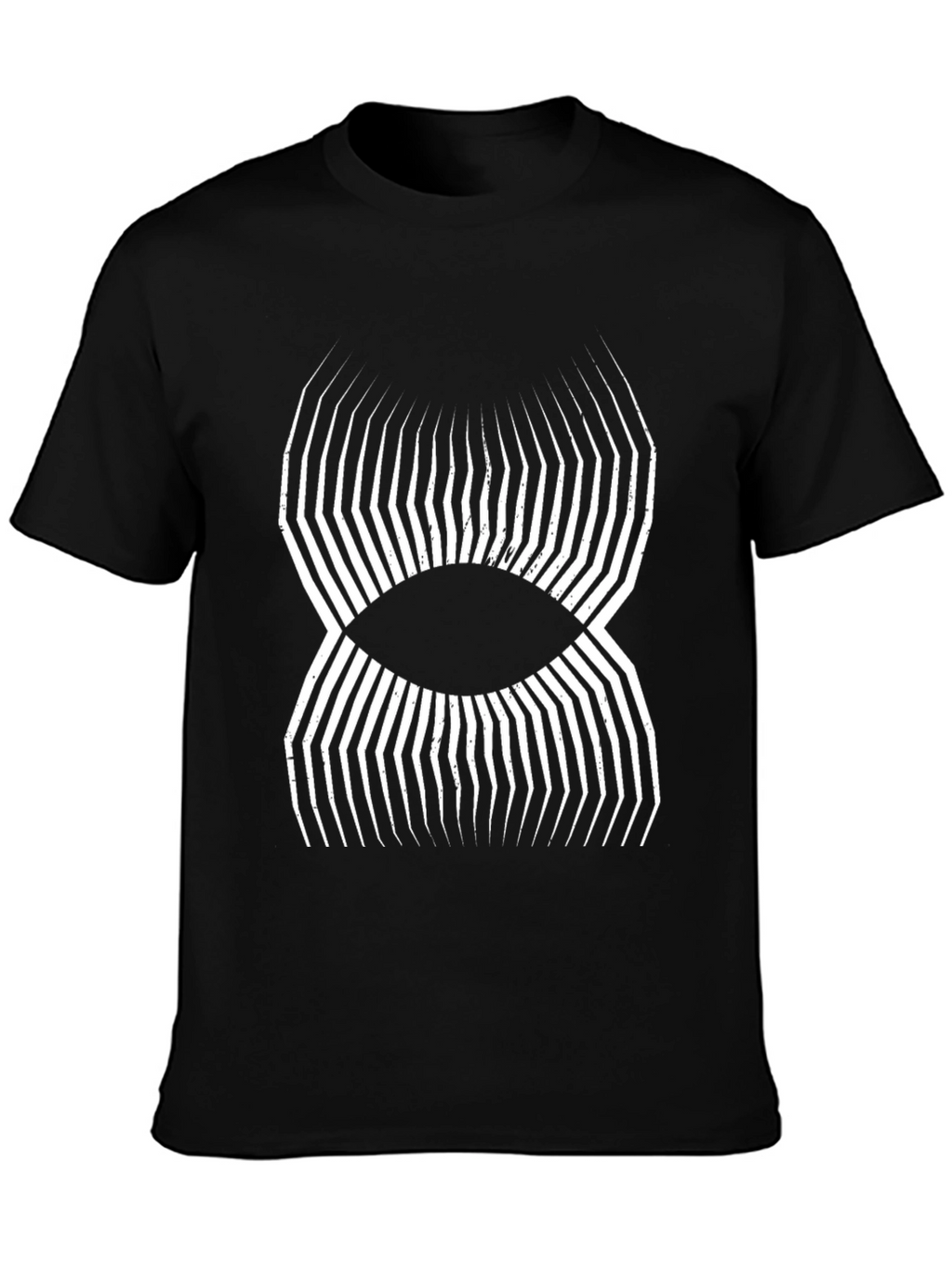 Geometric Eye Graphic Black T-Shirt