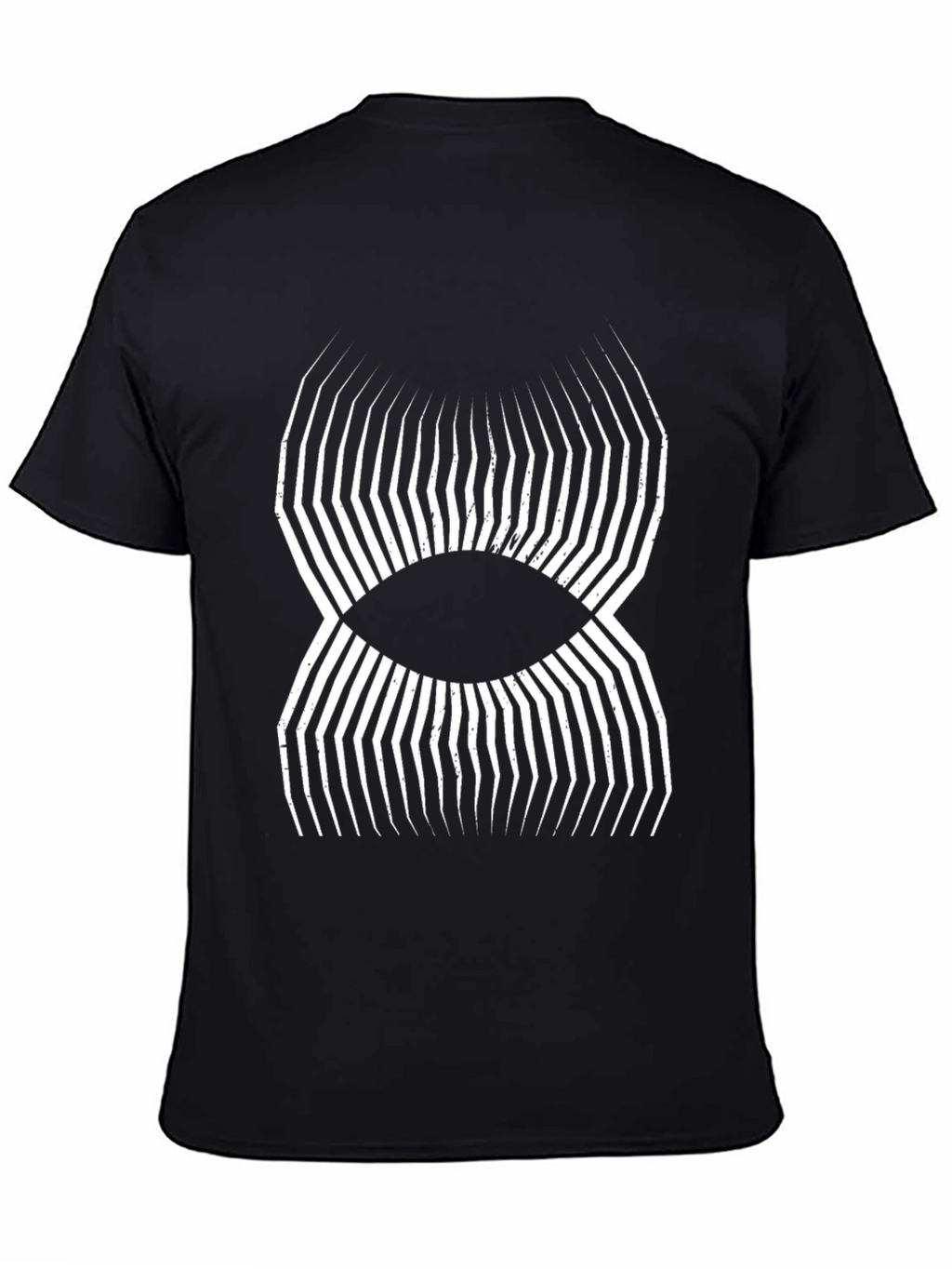 Geometric Eye Graphic Black T-Shirt