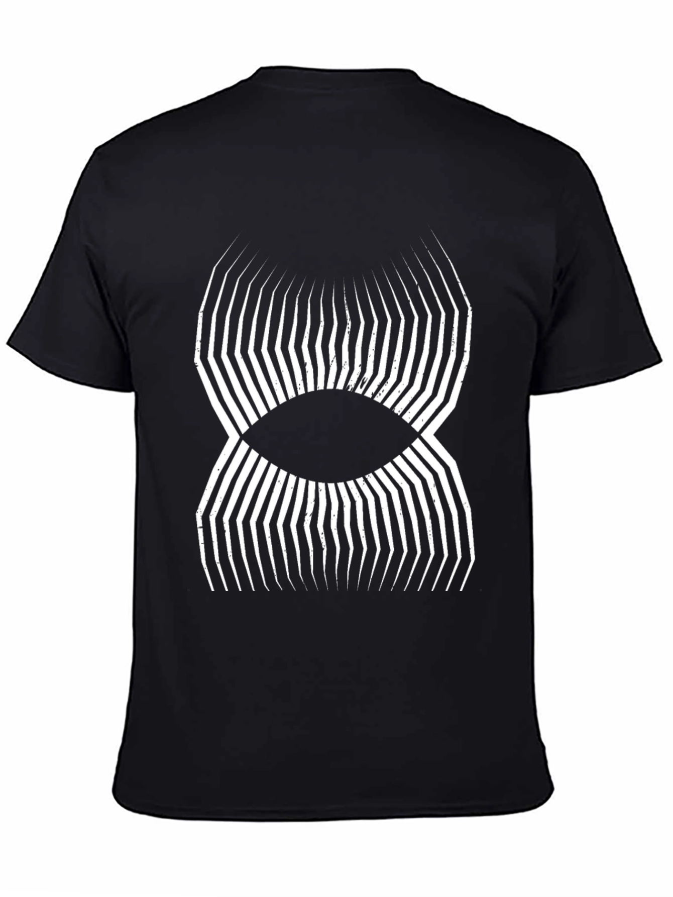 Geometric Eye Graphic Black T-Shirt