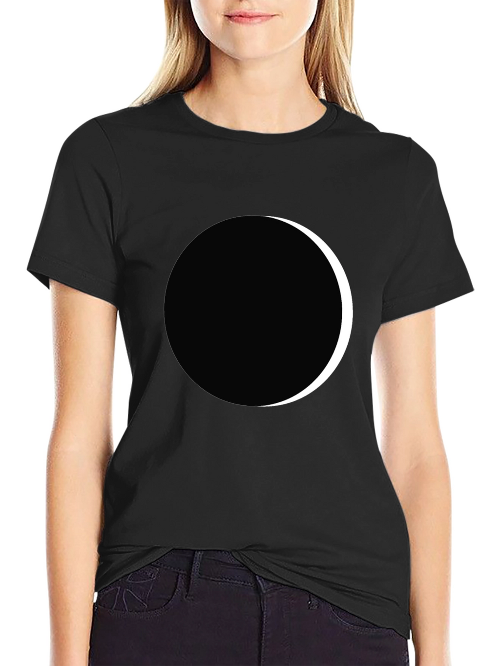 Eclipse Graphic Black Tee - Stylish Comfort