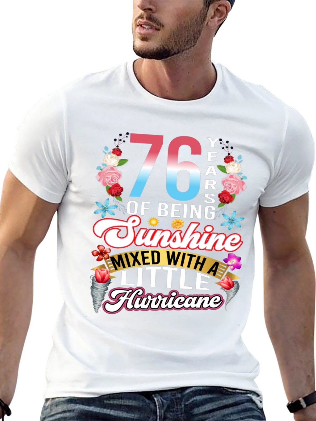 76 Years of Sunshine Hurricane Graphic Tee